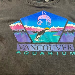 Wilson Sport Black T-Shirt with Blue and Pink Graphic Y2K rare